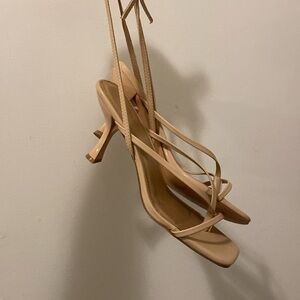 Nude Kitten Heel Sandals